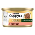 Gourmet Gold Консерви для дорослих кішок соковита насолода з лососем