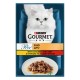 Gourmet Perle Консерви для дорослих кішок з куркою та яловичиною у підливі