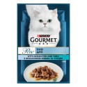 Gourmet Perle Консерви для дорослих кішок з океанічною рибою та тунцем у підливі