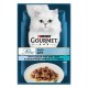 Gourmet Perle Консерви для дорослих кішок з океанічною рибою та тунцем у підливі