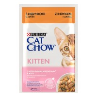 Cat Chow Kitten Консервы для котят с индейкой и цукини в желе