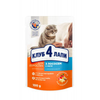 Club 4 Paws Premium Консервы для взрослых кошек с лососем в желе