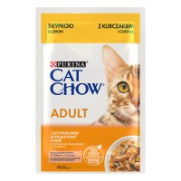 Cat Chow Adult Консервы для взрослых кошек с курицей и цукини в желе