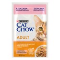 Cat Chow Adult Консервы для взрослых кошек с лососем и зеленой фасолью в желе