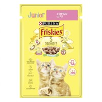 Friskies Junior Консервы для котят с курицей кусочки в подливе