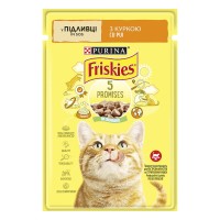 Friskies Консервы для взрослых кошек с курицей кусочки в подливе