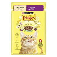 Friskies Консервы для взрослых кошек с ягненком кусочки в подливе