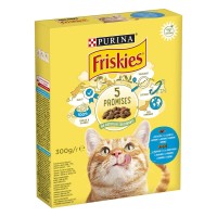 Friskies Сухой корм для взрослых кошек с лососем и овощами