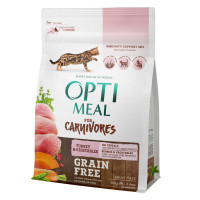 Optimeal Cat Adult for Carnivores Grain Free Беззерновий сухий корм для кішок з індичкою та овочами