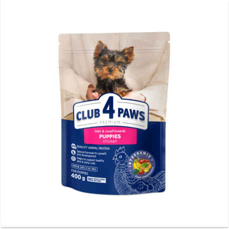 Club 4 Paws Premium Puppies Mini & Small Breeds Chicken Сухий корм для цуценят малих та мініатюрних порід з куркою
