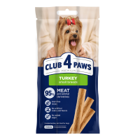 Club 4 Paws Premium Ласощі для собак дрібних порід м'ясні палички з індичкою