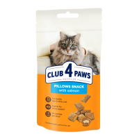 Club 4 Paws Premium Pillows Snack Salmon ласощі для котів подушечки з лососем