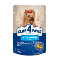 Club 4 Paws Premium Консервы для взрослых собак мелких пород с лососем в соусе