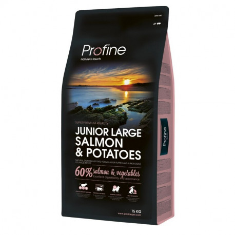 Profine Dog Junior Large Salmon and Potatoes Сухой корм для щенков крупных пород с лососем и картофелем