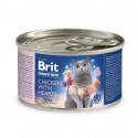 Brit Premium Cat Adult by Nature Консерви для дорослих кішок з куркою та курячими серцями