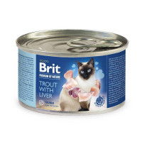 Brit Premium Cat Adult by Nature Консерви для дорослих кішок з фореллю та печінкою