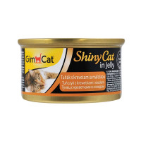 GimCat ShinyCat in Jelly Консерви для дорослих кішок з тунцем креветками та солодом у желе