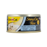 GimCat ShinyCat Filet Консерви для дорослих кішок зі шматочками тунця та анчоусами в бульйоні