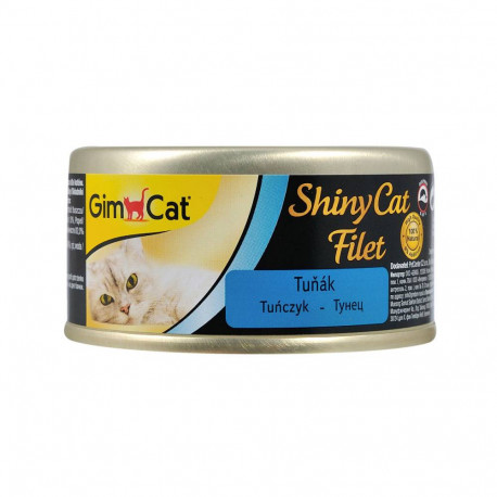 GimCat ShinyCat Filet Консерви для дорослих кішок зі шматочками тунця в бульйоні