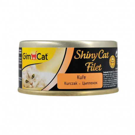 GimCat ShinyCat Filet Консерви для дорослих кішок зі шматочками курячого філе в бульйоні