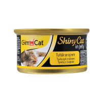 GimCat ShinyCat in Jelly Консерви для дорослих кішок з тунцем та сиром у желе