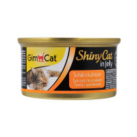 GimCat ShinyCat in Jelly Консерви для дорослих кішок з тунцем та куркою у желе