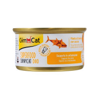 GimCat Superfood ShinyCat Duo Консерви для дорослих кішок з тунцем та гарбузом у бульйоні