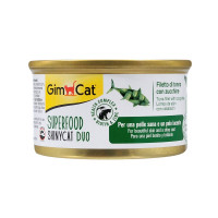 GimCat Superfood ShinyCat Duo Консервы для взрослых кошек с тунцом и цукини в бульоне