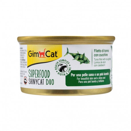 GimCat Superfood ShinyCat Duo Консерви для дорослих кішок з тунцем та цукіні в бульйоні