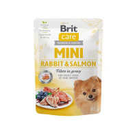 Brit Care Dog Adult Mini Rabbit and Salmon Fillets in gravy 