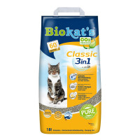 BioKat's Classic 3in1 Комкующийся наполнитель для кошачьего туалета