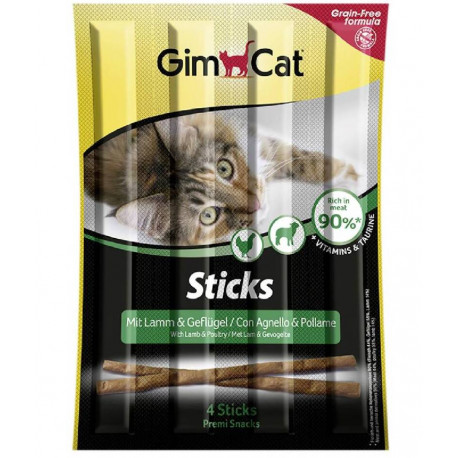 GimCat Sticks Lamb & Poultry Колбаски для кошек с ягненком и птицей