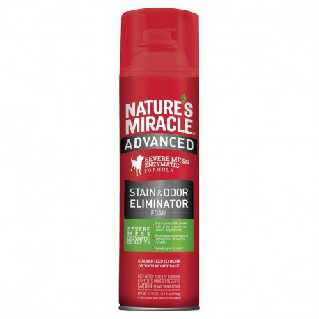 8in1 Natures Miracle Advanced Stain & Odor Eliminator Аэрозоль-пена для удаления пятен и запахов собак