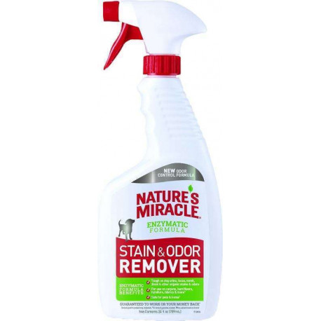 8in1 Natures Miracle Stain and Odor Remover Spray Знищувач плям та запаху собак