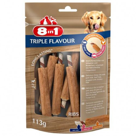 8in1 Triple Flavour Ribs Ласощі для собак реберця з потрійним смаком
