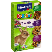 Vitakraft Kracker Trio Mix Ласощі для кроликів 3в1 з овочами горіхами та лісовими ягодами
