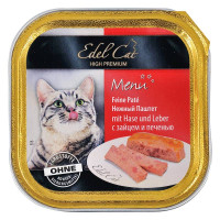 Edel Cat Паштет для дорослих кішок із зайцем та печінкою