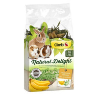GimBi Natural Delight Травяной микс для грызунов с овсом и бананом