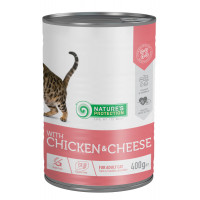 Nature's Protection Cat Adult Chicken & Cheese Консерви для дорослих кішок з куркою та сиром