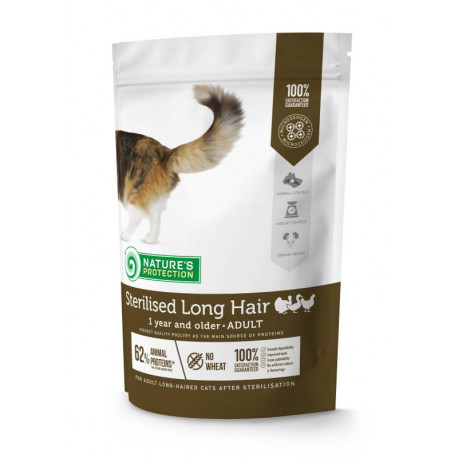 Nature's Protection Cat Adult Sterilised Long Hair Poultry