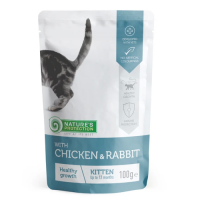 Nature's Protection Kitten Healthy Growth Chicken & Rabbit Консервы для котят с курицей и кроликом