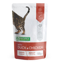 Nature's Protection Cat Adult Hairball Duck & Chicken Консервы для взрослых кошек с шерстевыводящим эффектом с уткой и курицей