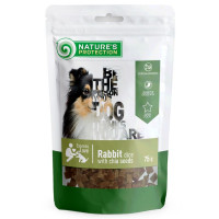 Nature's Protection Dog Adult Snacks Rabbit Dices with Chia Seeds Ласощі для дорослих собак снеки з кролика з насінням чиа