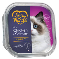 Lovely Hunter Cat Adult Chicken & Salmon Консервы для взрослых кошек с курицей и лососем