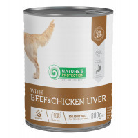 Nature's Protection Dog Adult Beef & Chicken Liver Консерви для дорослих собак з яловичиною та курячою печінкою