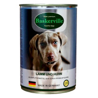 Baskerville Super Premium Консерви для дорослих собак з ягнятком та півнем