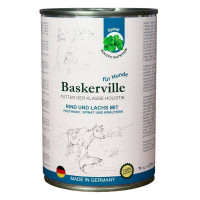 Baskerville Holistik Консервы для взрослых собак с лососем говядиной пастернаком шпинатом и зеленью