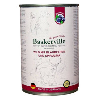 Baskerville Super Premium Sensitive Консерви для дорослих собак з олениною чорницею та спіруліною