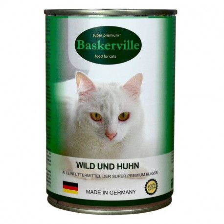 Baskerville Super Premium Консерви для дорослих кішок з оленіною та м'ясом птиці