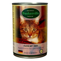 Baskerville Super Premium Консерви для дорослих кішок з курчам та рисом